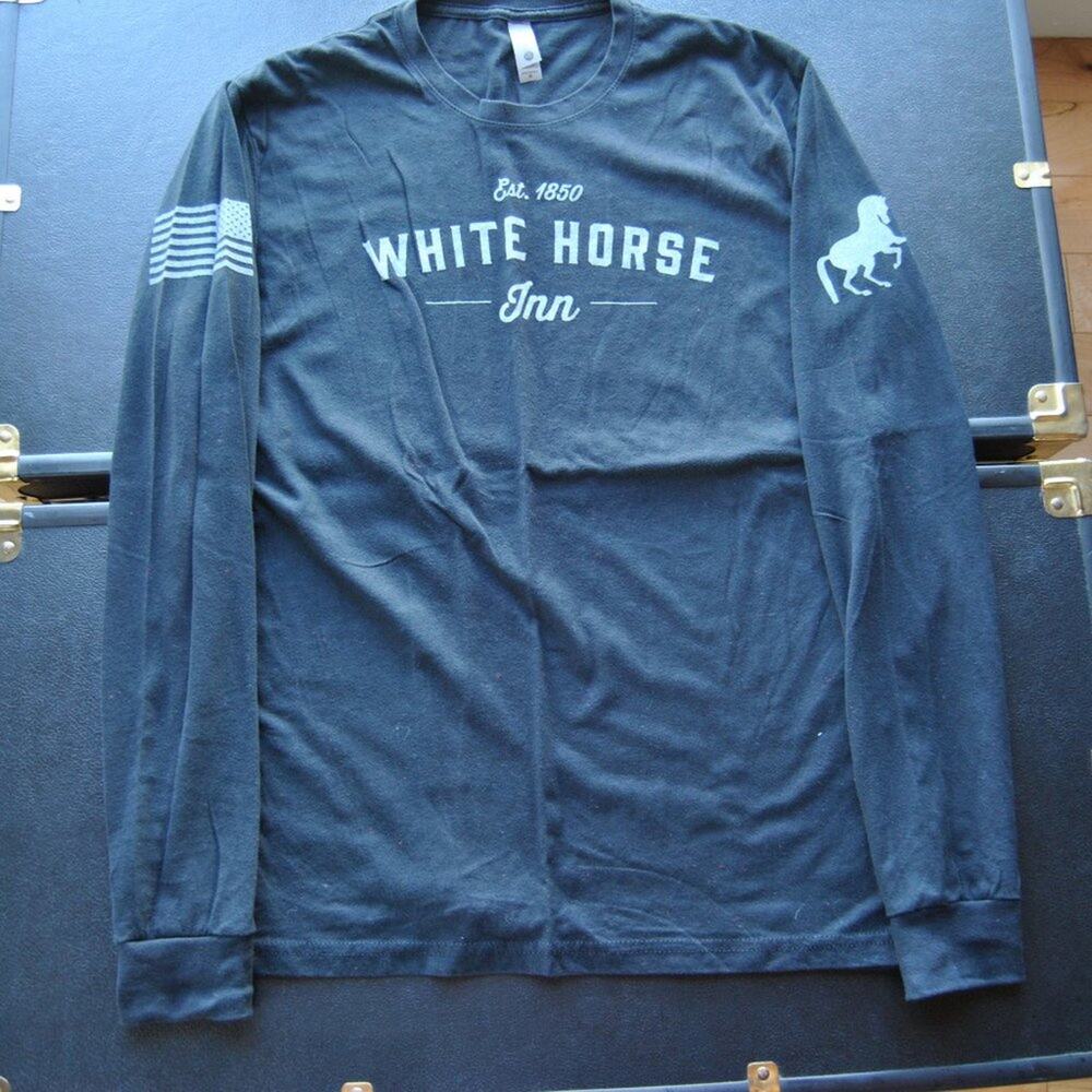 White Horse Inn Black Long Sleeve Shirt Medium